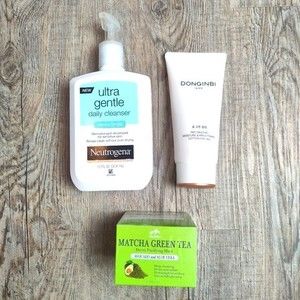 Bundle of facial cleanser, exfoliator, mask